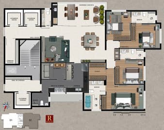 Apartamento no Vila da Serra com 4 quartos na planta. - Foto 3