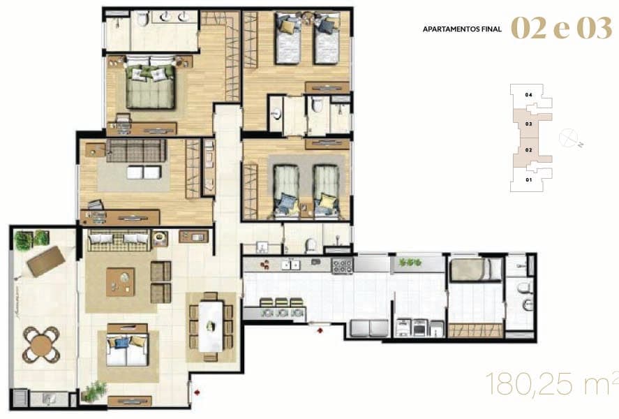 Apartamento no Vila da Serra com 4 quartos na planta - Foto 7