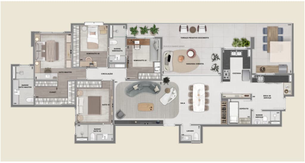Apartamento com area privativa de 4 quartos no Vila da Serra - Foto 7