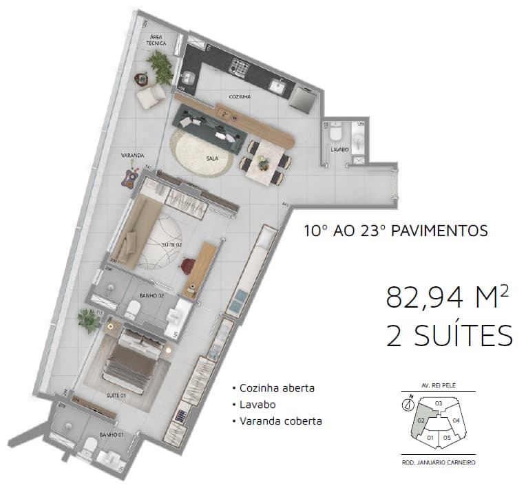 2 suítes no Vale do Sereno - Lançamento
