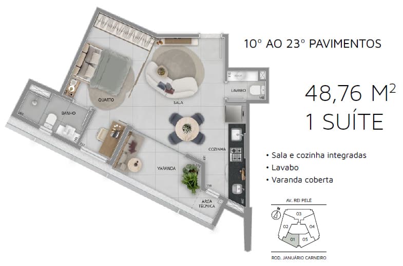 Apartamento 1 quarto no Vale do Sereno ideal para Short Stay