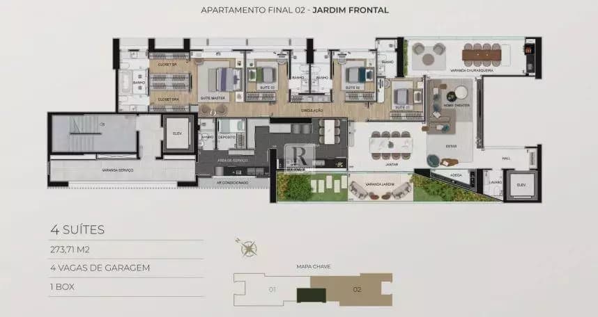 High Gardens Vale do Sereno Apartamento 4 quartos à venda
